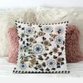 thumbnail image 4 of Glory of Flowers Peacock Throw Pillow with Removable Cover in Off-White Blue Brown 20x20, 4 of 5
