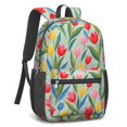 thumbnail image 2 of Pioneer Flower Floral Print Pattern 17" School Backpacks for Teens,Waterproof Oxford Fabric,S-Shape Padded Straps for School,Travel,Hiking,Camping, 2 of 5