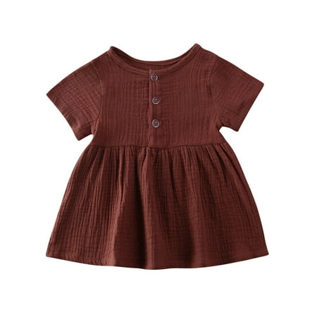 

Baby Girls Dress Fly Sleeve Tops Floral Shorts Casual Solid Ruffle Princess Tutu Dress Summer