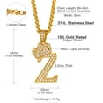 thumbnail image 4 of U7 Initial Z Necklace for Men 14K Gold Plated Crown Hip Pop Monogram Cubic Zirconia Letter Pendant for Women Jewelry Birthday Gift, 4 of 7