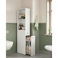 thumbnail image 7 of Slim Bathroom Storage Cabinet - Freestanding, Narrow Design, Adjustable Shelf - Classic White, 7 of 7