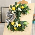 thumbnail image 4 of OUSITAID Flower Garland Floral Wreath Little Daisy Spring Summer Front Door Decor Simulation 35*40Cm With Artificial Lemons, 4 of 15