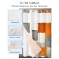 thumbnail image 2 of No Hook Shower Curtain with Snap in Liner,Watercolor Watercolor Texture Waterproof Bath Curtain Double Layers with See Through Top Window,Abstract Modern Hotel Shower Curtains 60x72in, 2 of 9