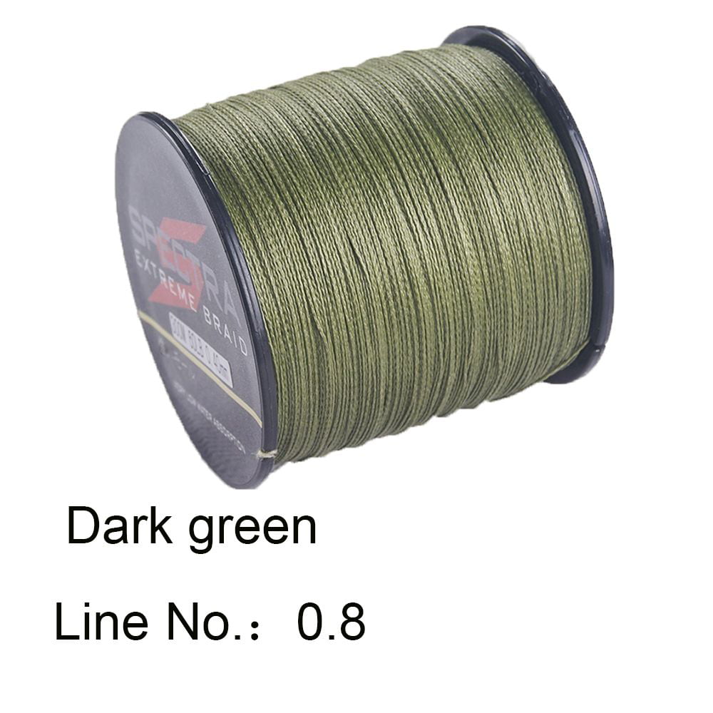 6-80LB Japan Rope Cord Angling Strong Sea Fishing Line Multifilament Thread  Tackle Wire 4 Strands DARK GREEN LINE NO. - 0.8 