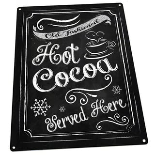 WhatSign Hot Cocoa Bar Kit Sign with Stand Hot Chocolate Bar