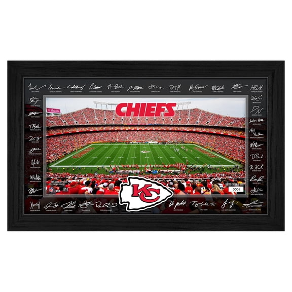 Highland Mint Kansas City Chiefs 12" x 20" 2025 Signature Gridiron Panoramic Framed Photo