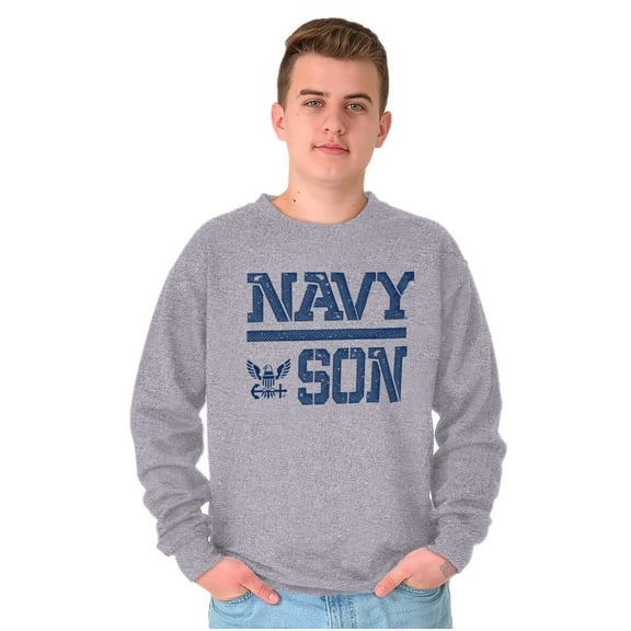 US Navy Son Military Anchor Logo Men Big & Tall Sweatshirt Brisco Brands 2X