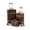 Cocoa Brown, variant on COTRUNKAGE 3 Piece Vintage Luggage Set TSA Lock Vintage Suitcase with Spinner Wheels (13" 20" 26", Cocoa Brown)