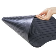 Auto Drive 4PC Rubber Light Duty Floor Liner Cursor Black - Universal Fit-CM4101