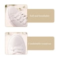 thumbnail image 3 of Womens White Synthetic Leather Sneakers,Low Top White Shoes,Casual Tennis Shoes-White, 3 of 5