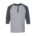thumbnail image 7 of Resicozy 3/4 Sleeve Shirt Men Summer Color Block Henley Neck Baseball T-Shirts Casual Loose Fit Tees T-Shirt Gray XL, 7 of 7