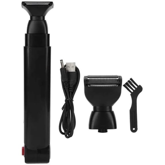 Rechargeable Men's Electric Back Shaver with Foldable Handle, Body Groomer for Travel