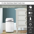 thumbnail image 3 of Hanover 9-Liter / 2.3-Gallon Trash Can with Sensor Lid in White, 3 of 11