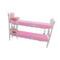 thumbnail image 3 of Dollhouse litera cama de doble capa cama clásica juego juguete juguete muñeca litera para accesorios de fotos piezas de muñecas bjd juguete para niños rosa, 3 of 8