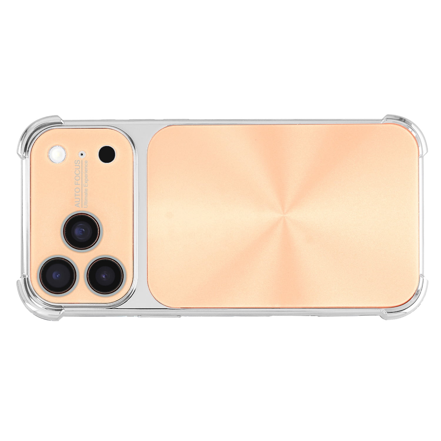 Four-Corner Drop Protection CD-Pattern Case for iPhone 17 Pro Max - Gold