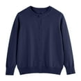 thumbnail image 5 of SUXIAN Girls Coat Knit Cardigan Sweater Soft Lightweight Outerwear Casual Round Neck for Toddler Kids Navy 2-3 Years, 5 of 5