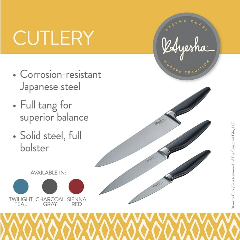 Ayesha 3-Piece Collection Japanese Steel Cooking Knife Set