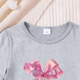 thumbnail image 6 of HAOTAGS Girls Summer Tee Dress,Elastic-Waist Casual Skirt Round - Neck Short - Sleeve Soft Lightweight Playwear Toddler-Kid 2-Piece Outfit Gray 4-5 T, 6 of 6