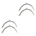 thumbnail image 1 of Transemion 2pieces Exquisite Patterns On Metal Purse Frame For Unique DIY Metal Purse Frame Kiss Clasp Lock Sturdy And Durable silver 15.2CM 2Set, 1 of 6