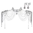 thumbnail image 1 of Collar de cadena de hombro Fernando hecho a mano Perla Ajustable para boda Graduación Mujeres B, 1 of 3