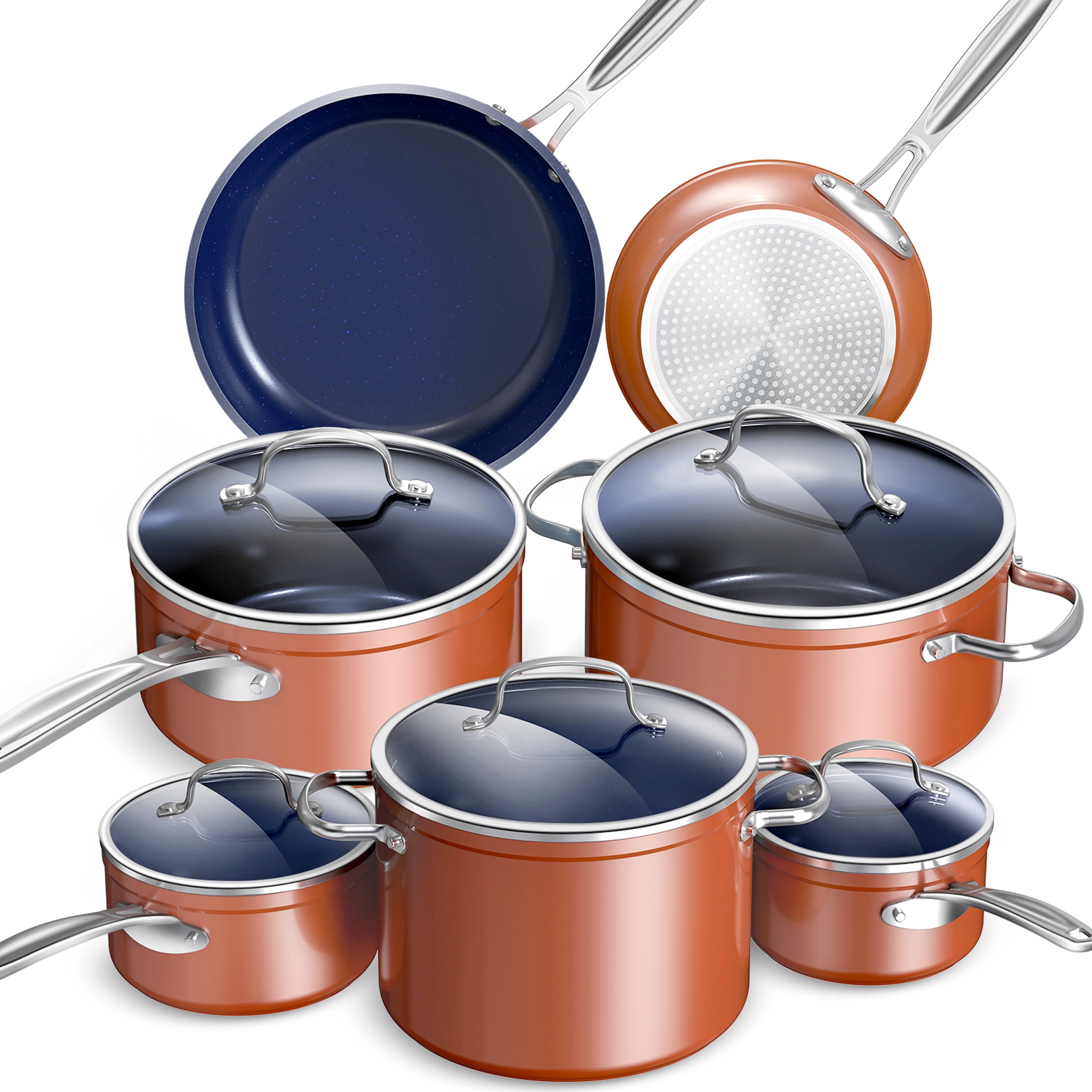 NuWave NonStick Cookware Set for Induction Kitchen 12 Pcs Healthy