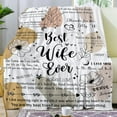 thumbnail image 2 of Gifts for Wife Blanket,Wedding Anniversary Best Wife Ever Gifts from Husband to My Wife Blanket,Best Wife Gift Ideas,Soft Warm Flannel Throw Blanket 50"x40", 2 of 6