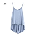 thumbnail image 1 of Conjunto de pijamas de 2 piezas para mujer, pantalones cortos con chaleco sexy, ropa de dormir, ropa de dormir, azul claro, M Scienceny AP001253-01, 1 of 7