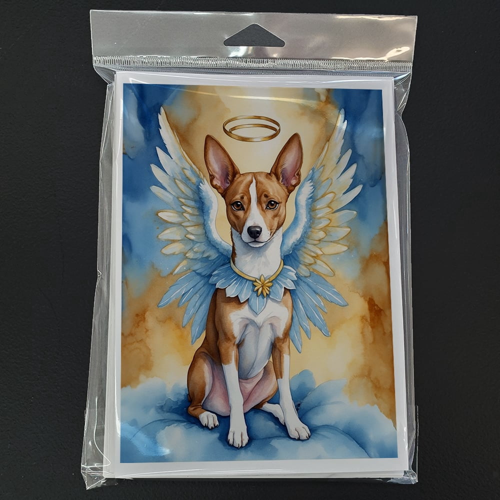 Basenji My Angel Greeting Cards Pack of 8 7 in x 5 in
