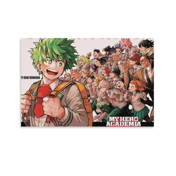 My Hero Academia Anime Poster (2) Room Aesthetic Poster Print Art Wall Painting Canvas Posters Gifts Modern Bedroom Decor 24x36inch(60x90cm)