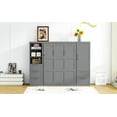 thumbnail image 4 of Newest Queen Size Murphy Bed Wall Bed with Closet ,Drawers , Shelves,Gray, 4 of 9
