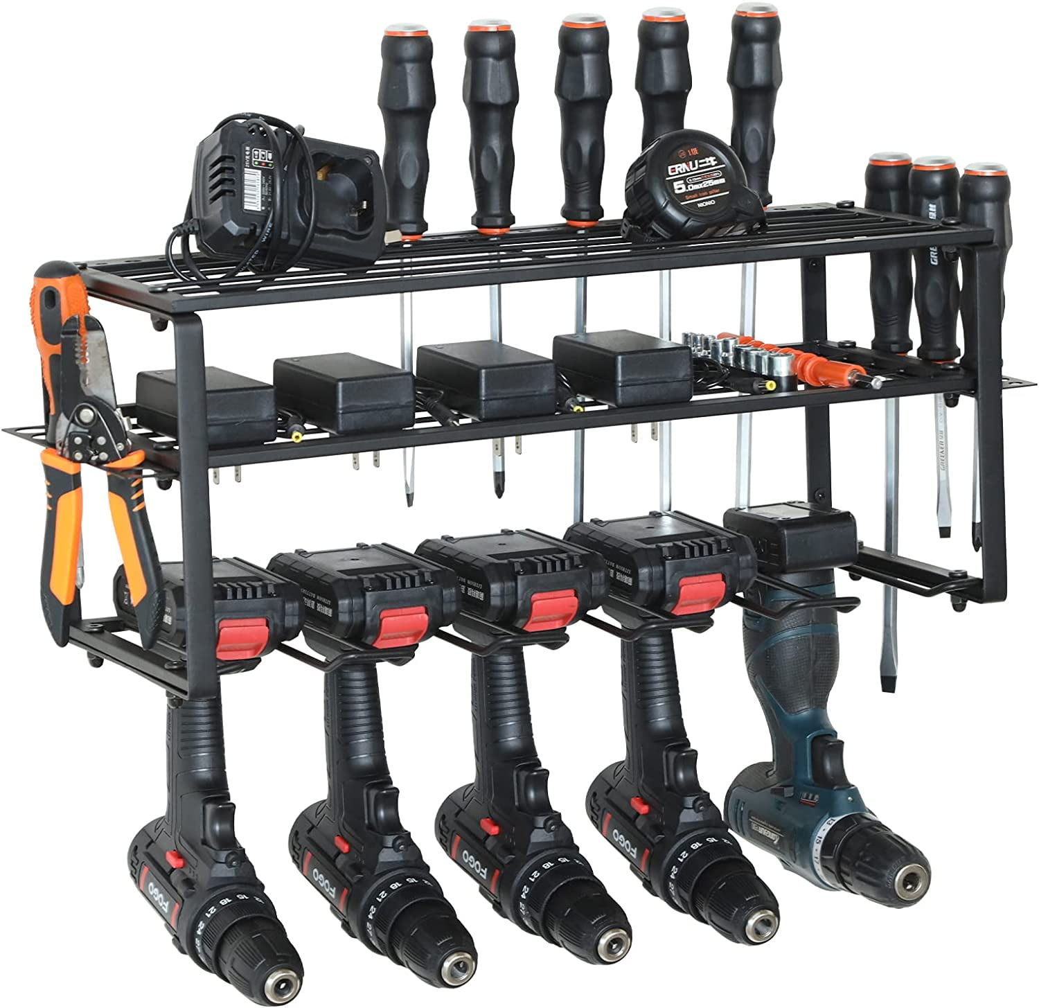 Power Tool Organizer, Heavy Duty Floating Tool Shelf Garage Organizers