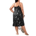 thumbnail image 2 of Casual Geometric Cami Strap Slip Dress Sleeveless Black Plus Size Nightgowns & Sleepshirts (Women's), 2 of 4