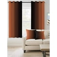 thumbnail image 2 of Orange Black Ombre Blackout Curtains 96 Inches Long for Bedroom, Modern Gradient Abstract Art Thermal Insulated Room Darkening Black Out Window Curtain Panels Grommet Drapes for Living Room, 2 of 8