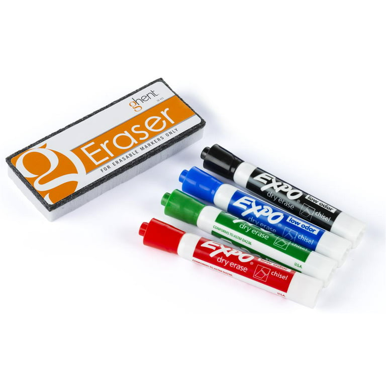 2pcs Bullet Tip Whiteboard Marker With Erase,Dry Erase Markers, Magnetic  Dry Erase Pen, For White Board & Calendar