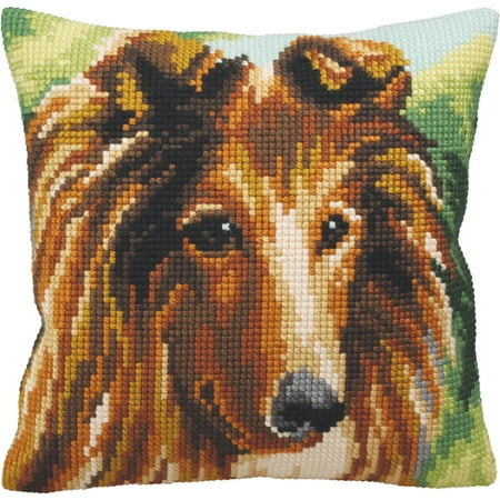 Collection D'Art Stamped Needlepoint Cushion Kit, 40cm x 40cm, Lassie