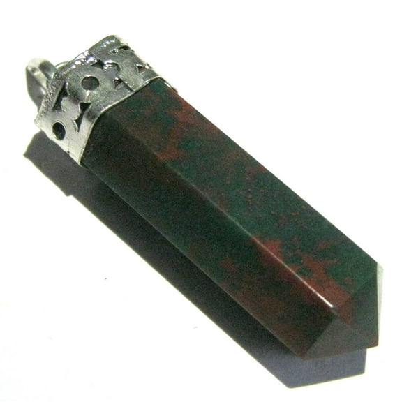 crystalmiracle BLOODSTONE POINTER PENDANT CRYSTAL HEALING FASHION JEWELRY GIFT MEDITATION POWER LOVE SPIRITUAL HANDCRAFTED ACCESSORY