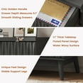 thumbnail image 4 of 5 Drawers Fluted Dresser for Bedroom, 47" H Modern Chest of Drawers with Elegant Wave Design, Wooden Tall Dresser Closet Clothes Storage Organizer with Metal Handle for Living Room, Hallway, Entryway, 4 of 11
