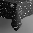 thumbnail image 5 of Black Star Planet Moon Pattern Square Tablecloth,Waterproof Square Table Cover,Wipeable Spillproof Washable Table Cover for Home Kitchen Party Decor 60"x60"(152x152cm), 5 of 6