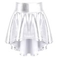 thumbnail image 4 of ZDHoor Girls Shiny Metallic Crop Tank Top with Pleated Skirt Jazz Hip Hop Dance Performance Costumes Silver-B 8, 4 of 5