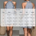 thumbnail image 3 of Women's Striped Ruffle Halter Sleeveless Tank Top Drawstring Pocket Shorts 2 Piece Outfit, Summer Beach Casual Matching Set Blue XL(XL), 3 of 5