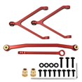 thumbnail image 1 of Wweixi RCGOFOLLOW 4 Pcs Alliage d'Aluminium Plus Résistant Biellette de Direction pour 1/24 Biellette de Direction FMS FCX24 Pièce de Voiture RC Rouge, 1 of 6