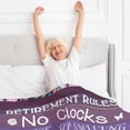thumbnail image 4 of Retirement Gifts for Women 2025, Best Retirement Gifts for Mom Grandma, Retired Gifts for Women, Goodbye Farewell Gifts for Coworkers Friends, Retirement Throw Blanket - Purple Purple Purple, 4 of 6