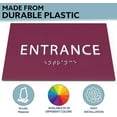 thumbnail image 4 of ADA CENTRAL SIGNS - 6" X4" Entrance Sign - ADA Compliant Tactile Graphics Grade 2 Braille Text | Wall Mount Plastic Signs for Shopping Malls, Offices, Hotels, Schools, Apartments & Restaurants, 4 of 7