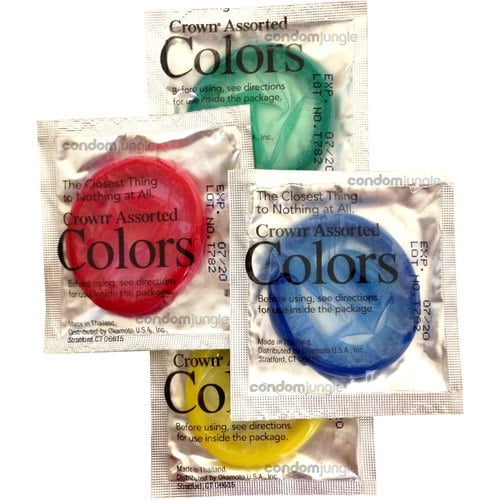 Magasinez plus de condoms disponible en ligne à walmart.ca. crown assorted colors latex lightly lubricated condoms bulk of 100