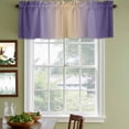 thumbnail image 3 of 2 Pack Valances for Window, Purple Ombre Short Curtains for Kitchen Bedroom Living Room, Modern Yellow Gradient Farmhouse Art Rod Pocket Small Window Treatment Valance Drapes 42 x 12 Inch, 3 of 8