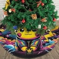 thumbnail image 3 of Falda para árbol de Navidad de Pikachu, suave y divertida, decoración navideña de granja con cuello para árbol de Navidad, 48", 3 of 4