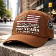 thumbnail image 4 of WUANDIXFA Baseball Cap Men 250 Anniversary USA Hat 250 Year American Anniversary Hat Embroidery Patriotic Adjustable Baseball Cap Khaki,One Size, 4 of 4