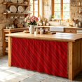 thumbnail image 5 of Dark Red Striped Sink Skirt for Bathroom, Self-Adhesive Under Sink Curtain, Modern Geometric Minimalist Lines Hide Pipes & Storage Fabric Cabinet Skirt Cover for Kitchen Laundry 32"x55", 5 of 8