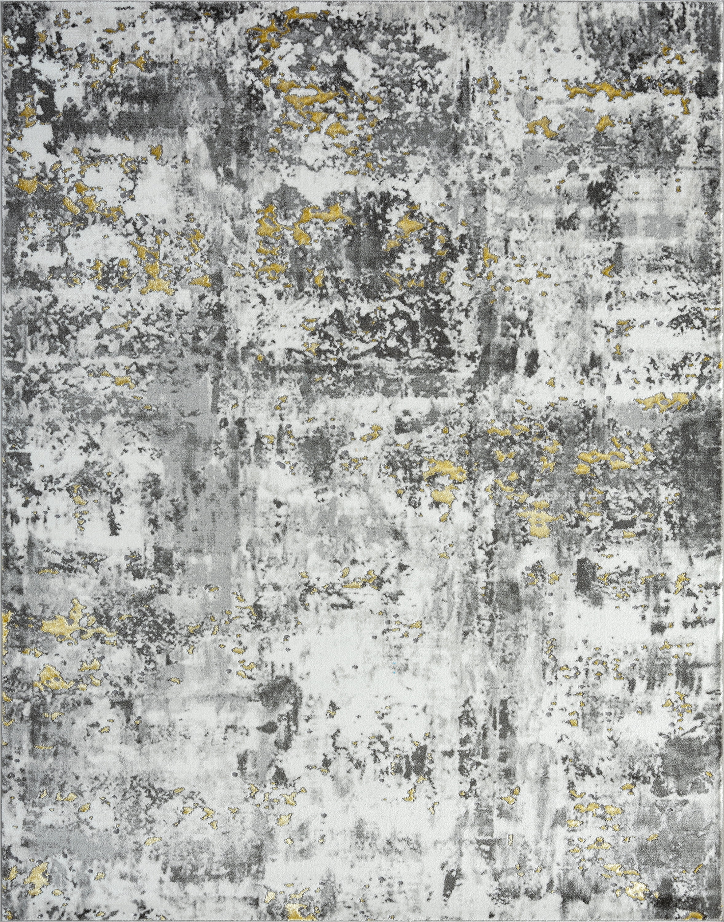 Contemporary 5x8 Area Rug (5'3'' x 7'3'') Abstract Beige, Gray Living Room Easy to Clean