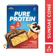 Pure Protein Bars, Sundae Cone, 19g Protein, Gluten Free, 1.76 oz, 4 Ct